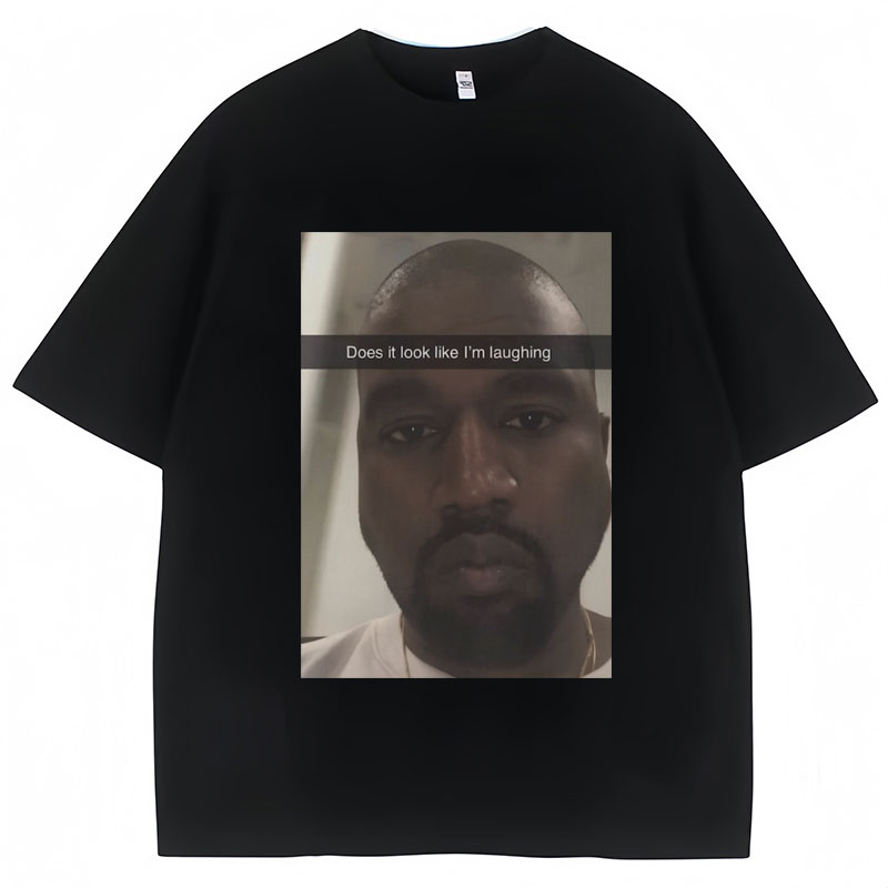 Vintage Fashion Looks - Kanye West grappige meme T-shirt ziet