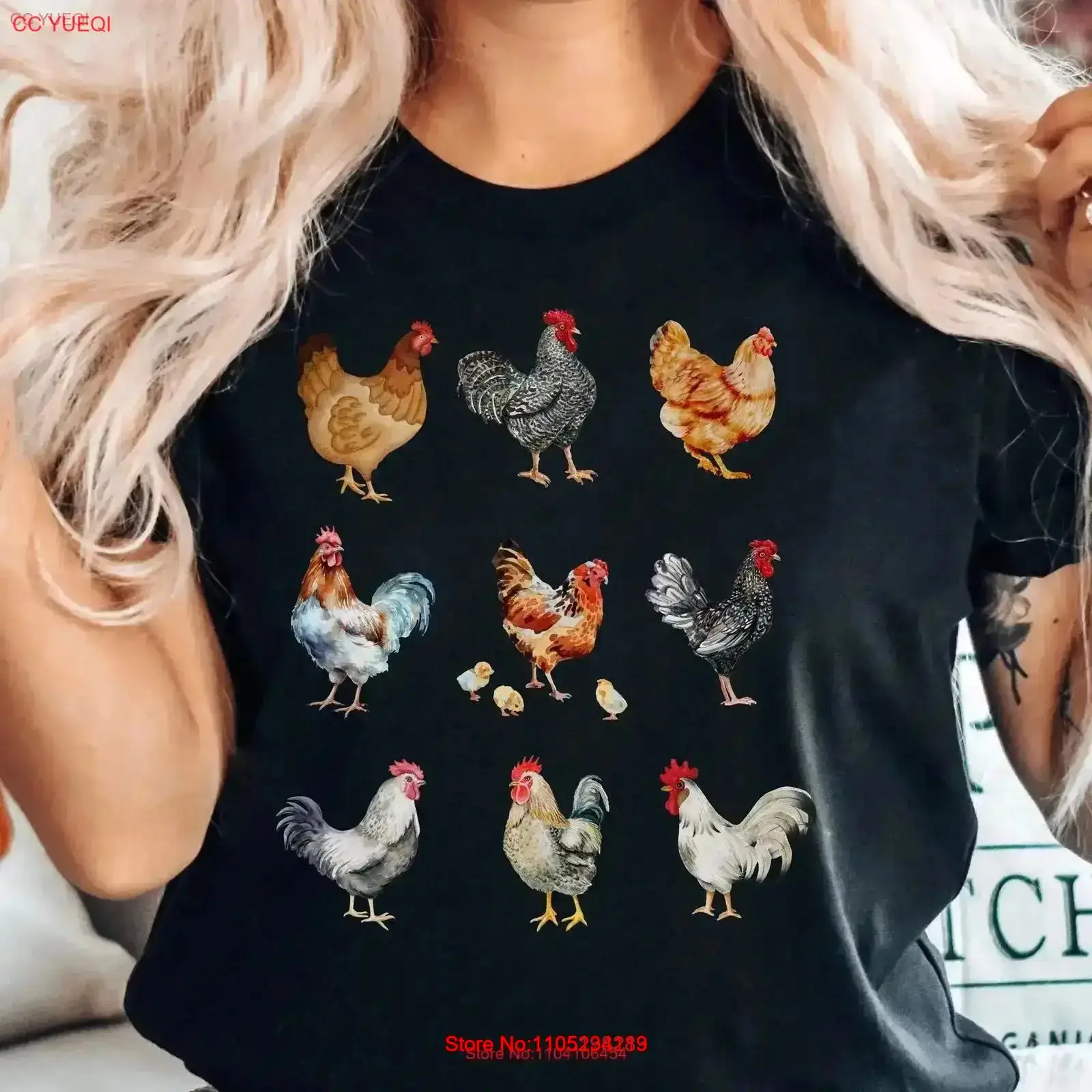 Vintage Fashion Collage - Kip Collage T-shirt Farm Lover Dames