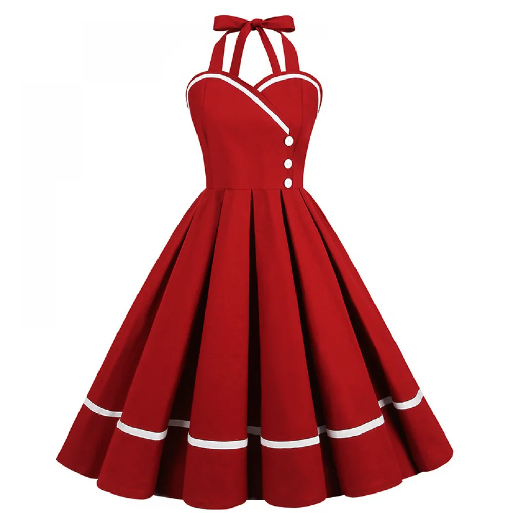 Vintage Fashion Dress - Halloween 50s 60s 80s Retro Jurk