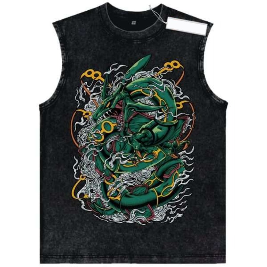 Vintage Fashion In Japan - Vintage gewassen Pokemon karakter tanktop heren