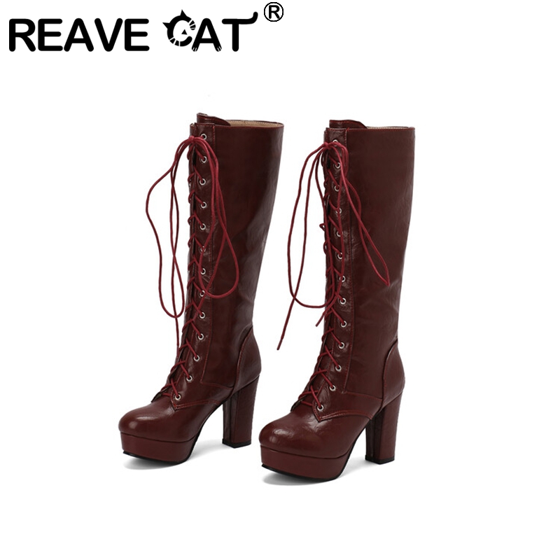 Vintage Style Women Fashion - Relave Cat Vintage Vrouwen Knie Laarzen
