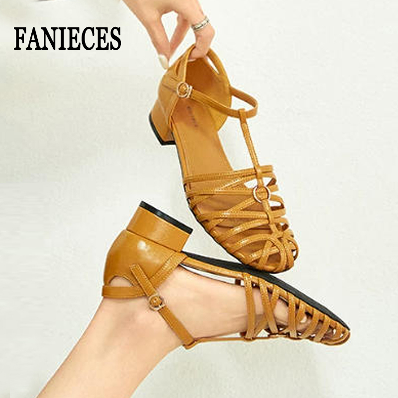 Vintage Fashion Dress - Plus Size Dames Romeinse sandalen Geweven