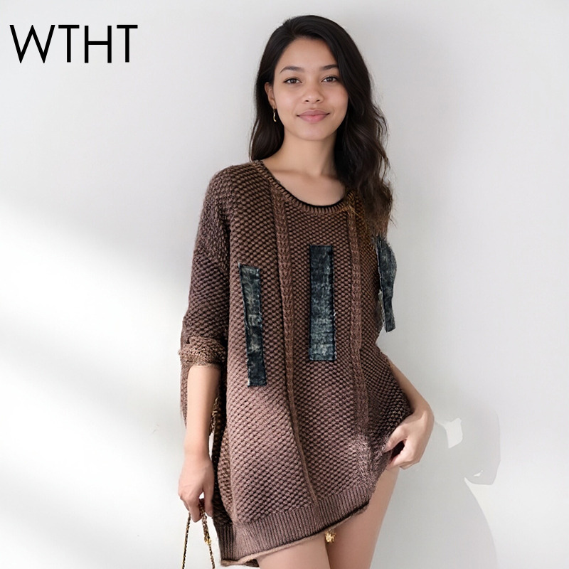 Vintage Fashion Influencers - WTHT Vintage Trendy dames patchwork casual