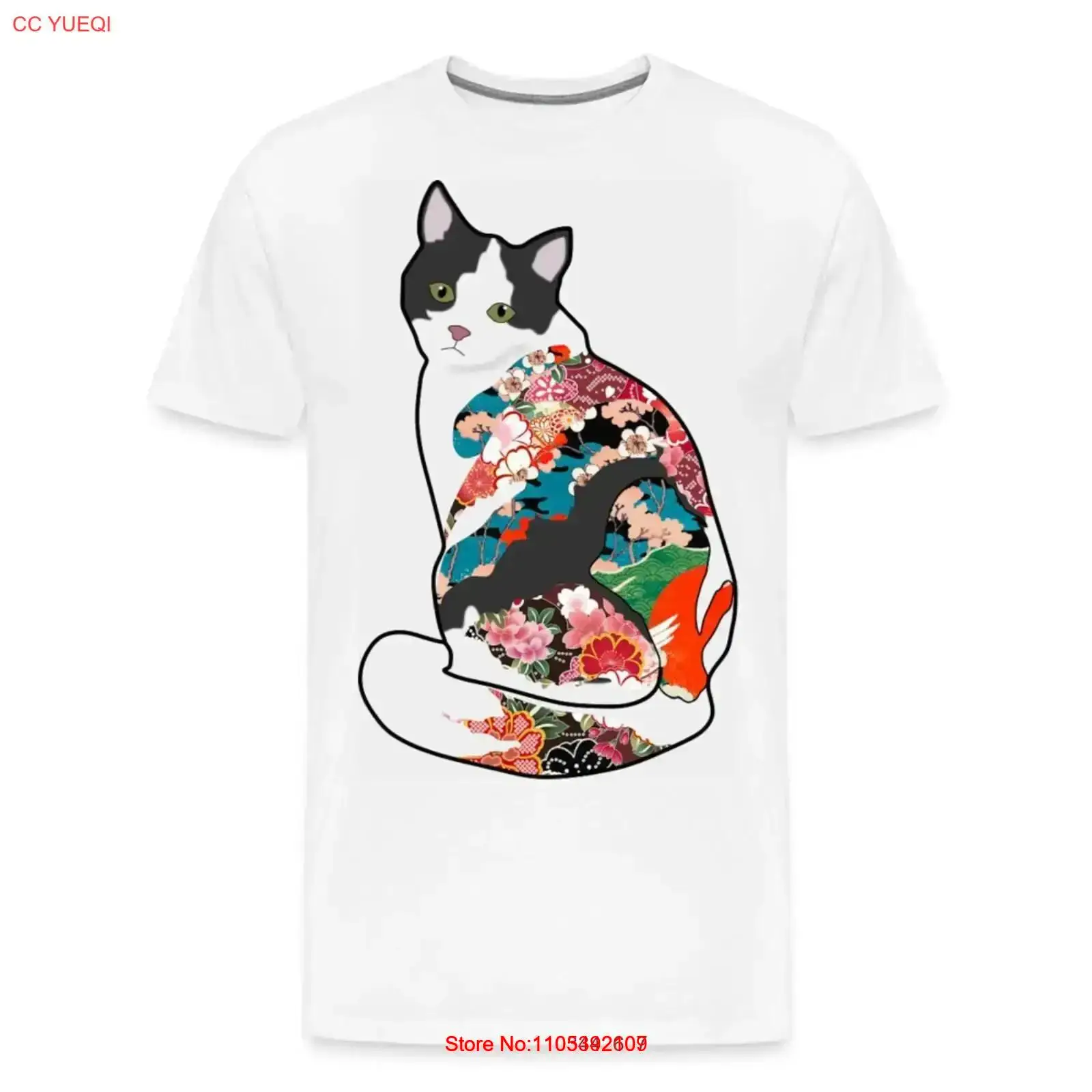 Vintage Fashion Collage - Collage Cat Premium T-shirt voor heren