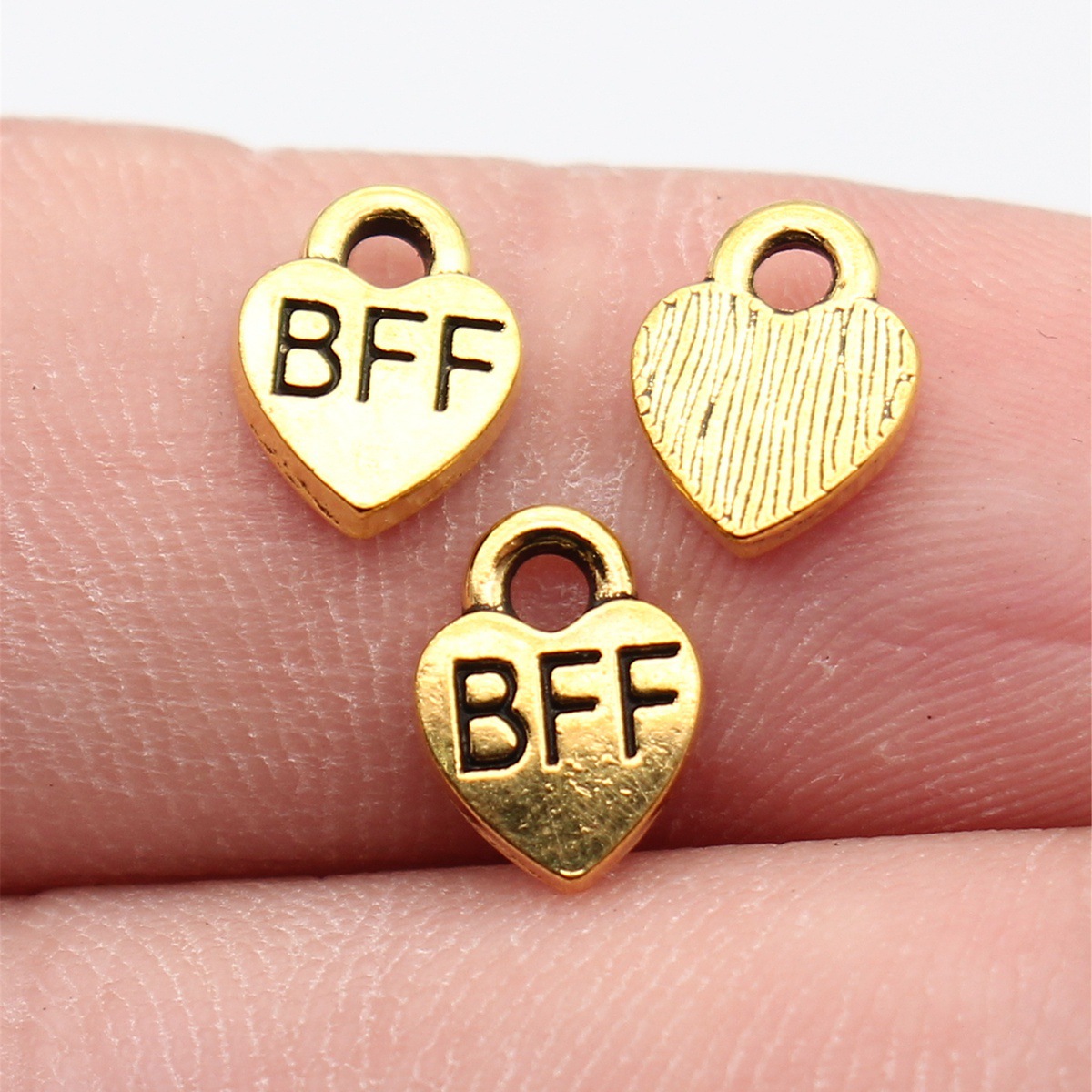 Vintage Fashion Words - 40 stuks 9,3x7mm antiek goudkleurig Bff