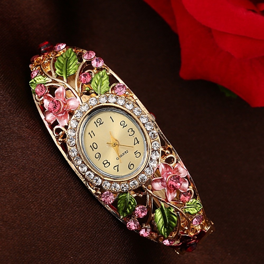 Vintage Fashion Week - Rijk aan bloemen Vintage horloge met