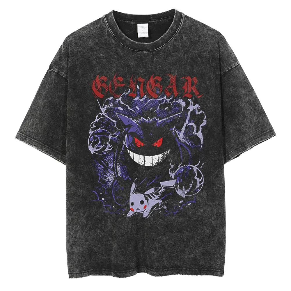 Vintage Fashion In Japan - Pokémon Gengar en Pikachu Anime T-shirt,