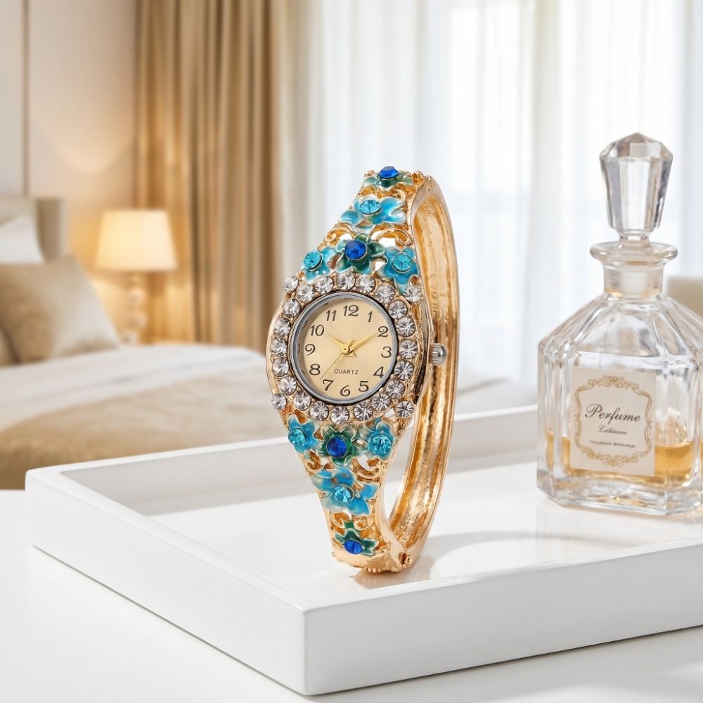 Vintage Fashion Week - Rijk aan bloemen Vintage horloge Strass