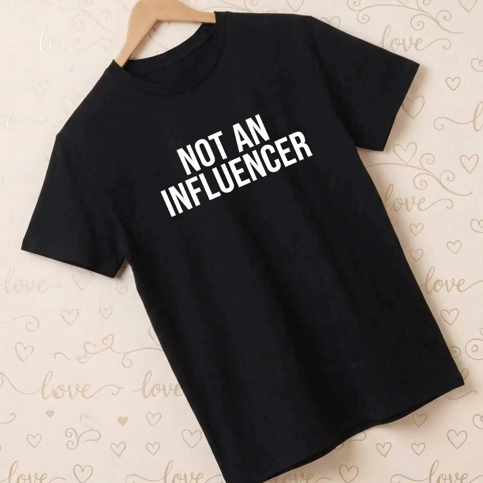 Vintage Fashion Influencers - Geen Influencer T-Shirt Grappige Slogan Sarcastisch