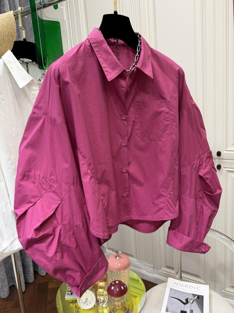 Vintage Fashion In Japan - Damesoverhemden met enkele rij knopen, effen