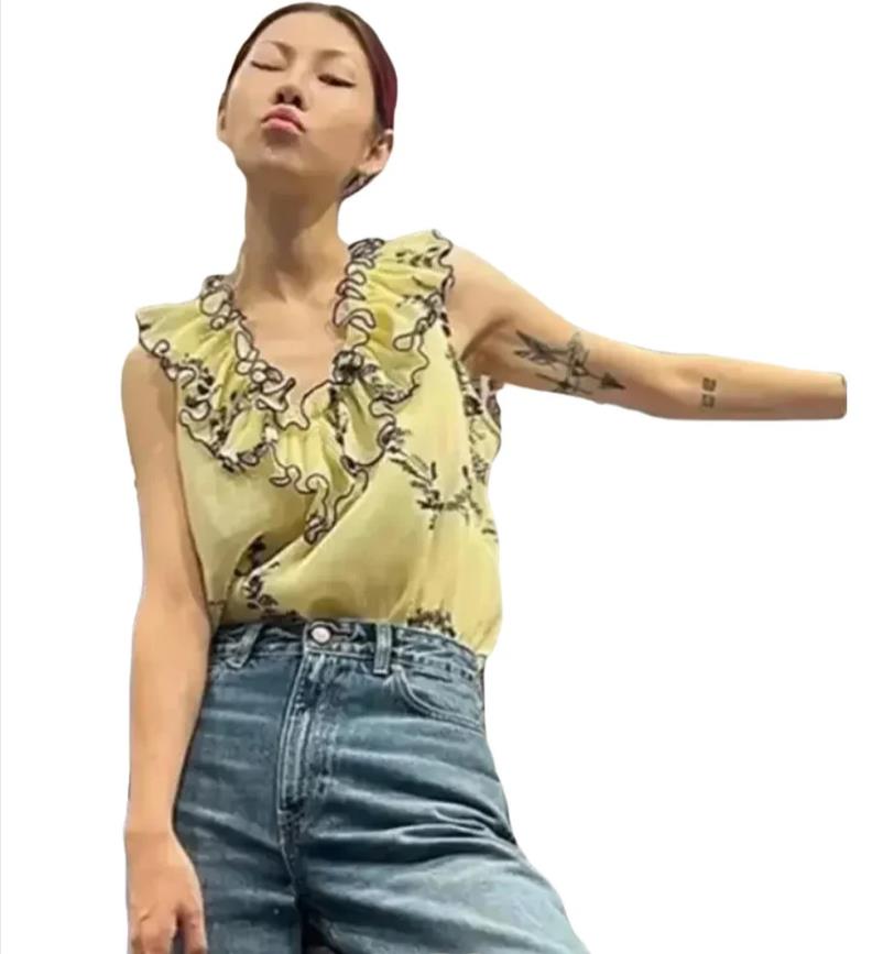 Printed Floral Shirt - Zomer Fris Bloemen V-hals Vest voor
