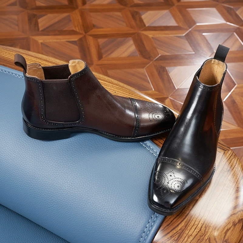 Vintage Fashion Luxury - Vintage Italiaanse Heren Chelsea Laarzen Luxe
