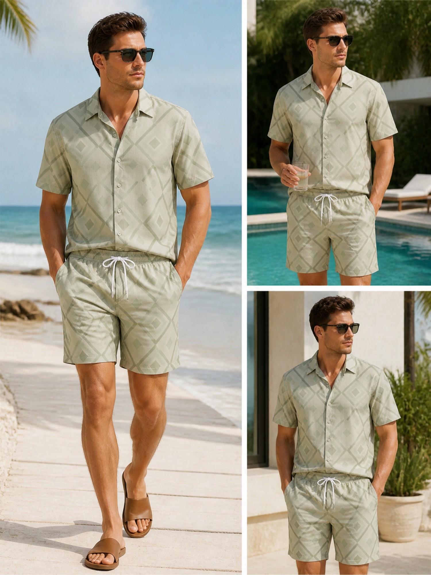 Heren bloemenhemd met korte mo - Printed Floral Shirt recensie en prijs