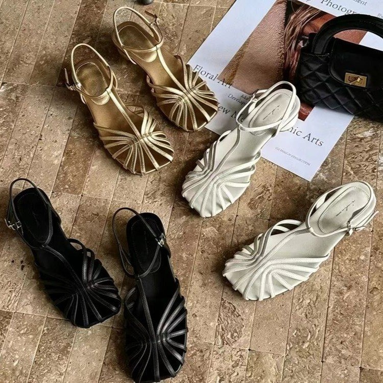 Franse vintage geweven teensan - Vintage Fashion Outfit recensie en prijs