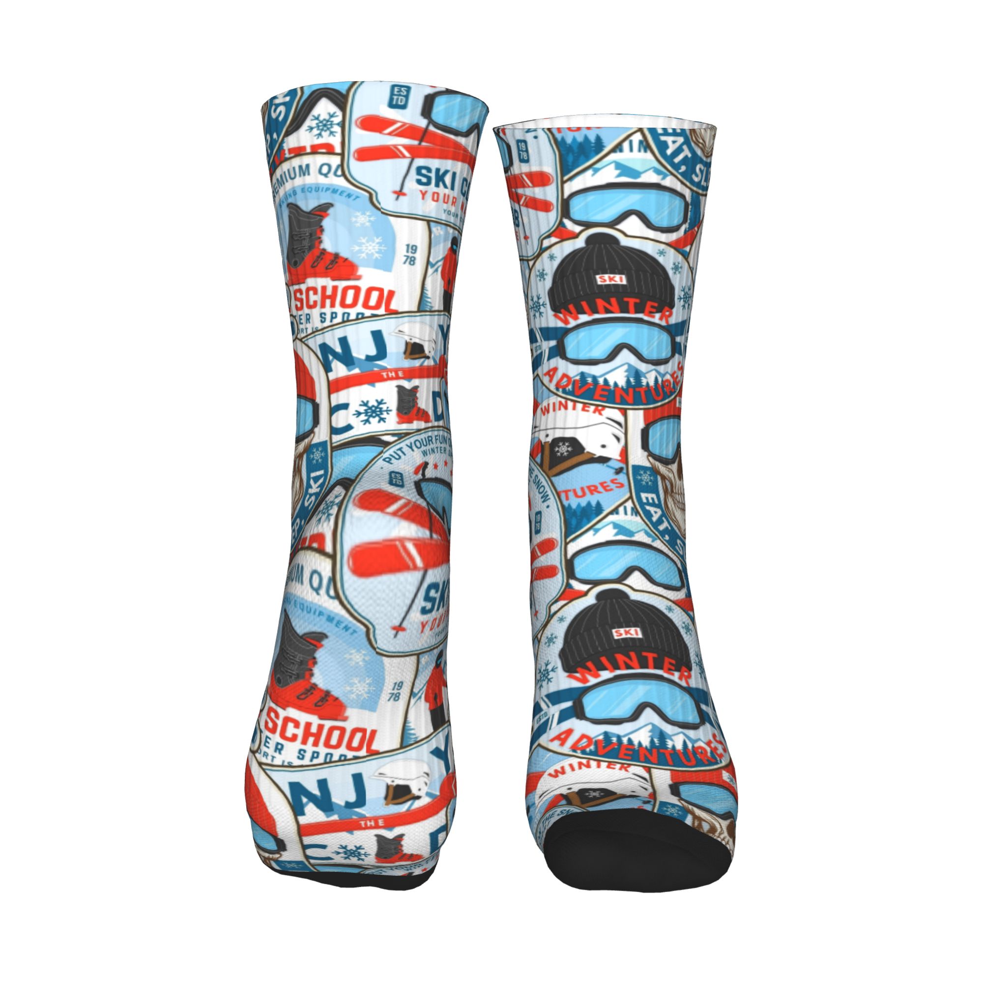 Vintage rood blauwe Ski Club n - Vintage Fashion Dress recensie en prijs