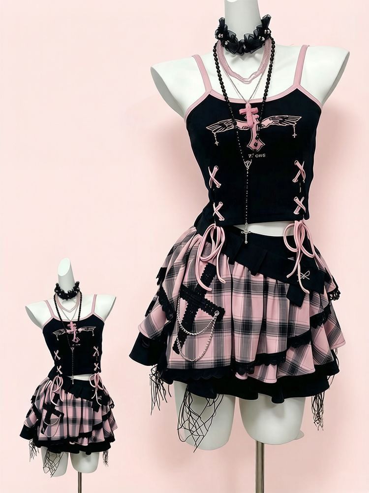 Vintage Y2K donkerzoete rokset - Vintage Fashion Outfit recensie en prijs