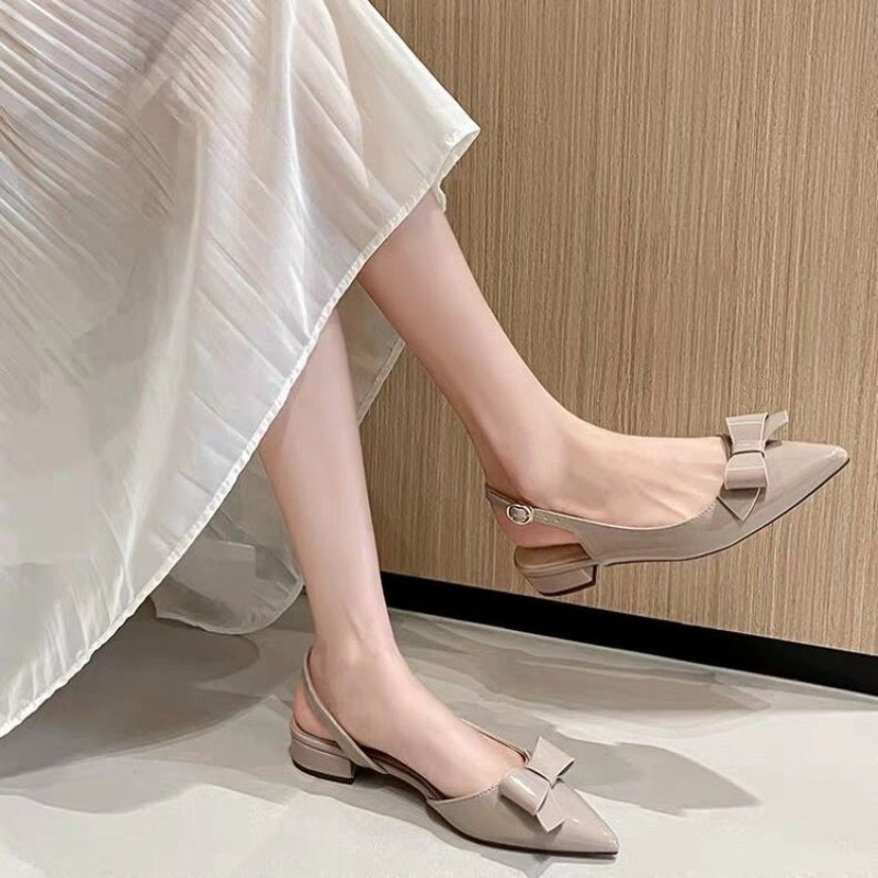 Bow Gentle Medium Heel Baotou  - French Vintage Fashion recensie en prijs