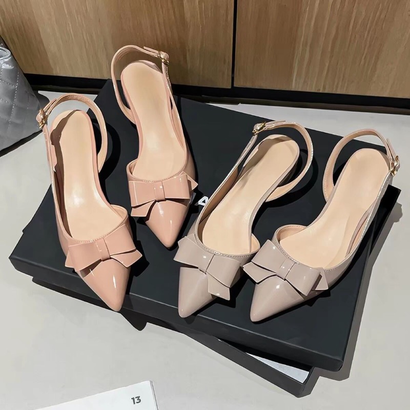 Bow Gentle Medium Heel Baotou  - French Vintage Fashion recensie en prijs