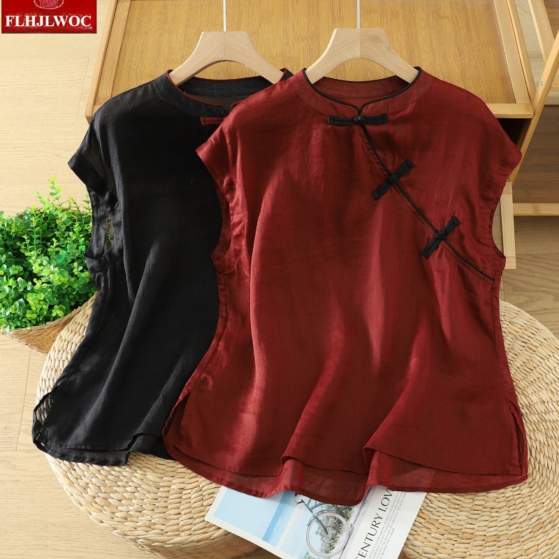 Katoenen linnen tops Blouses M - Vintage Fashion In Japan recensie en prijs
