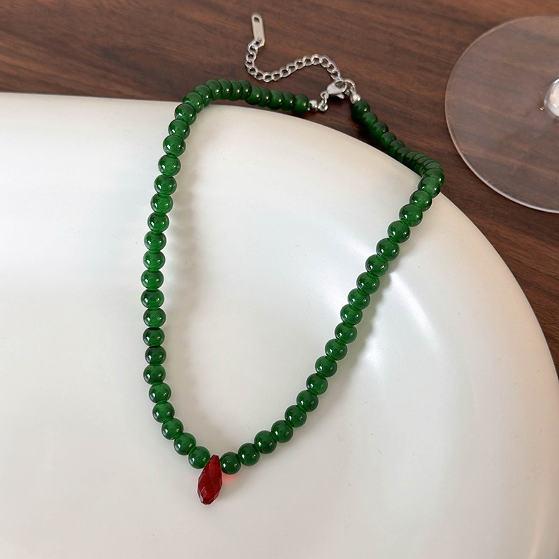Vintage groene kralenketting m - Vintage Fashion Looks recensie en prijs