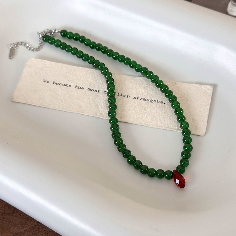 Vintage groene kralenketting m - Vintage Fashion Looks recensie en prijs