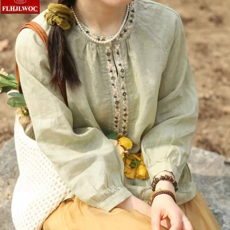 Geborduurde Tops Blouses Nieuw - Vintage Fashion In Japan recensie en prijs