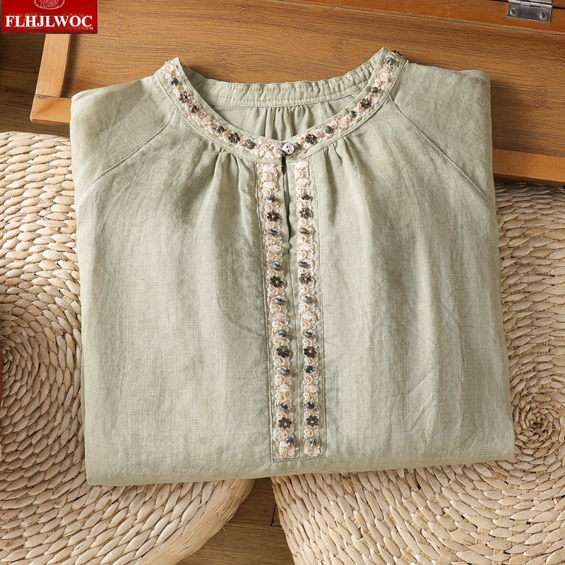 Geborduurde Tops Blouses Nieuw - Vintage Fashion In Japan recensie en prijs