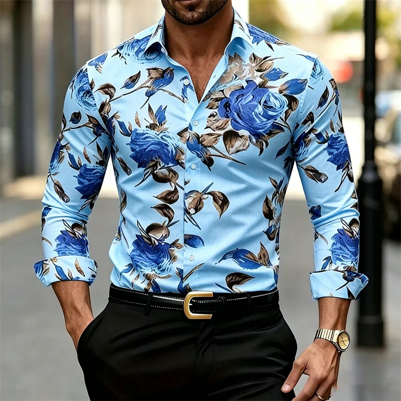 Herenoverhemd met lange mouwen - Printed Floral Shirt recensie en prijs