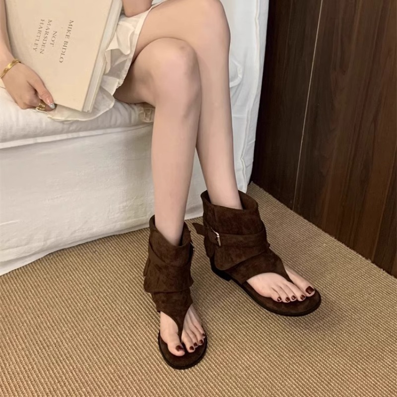 Vrouwen Peep Toe Laarzen Zomer - Vintage Fashion Luxury recensie en prijs