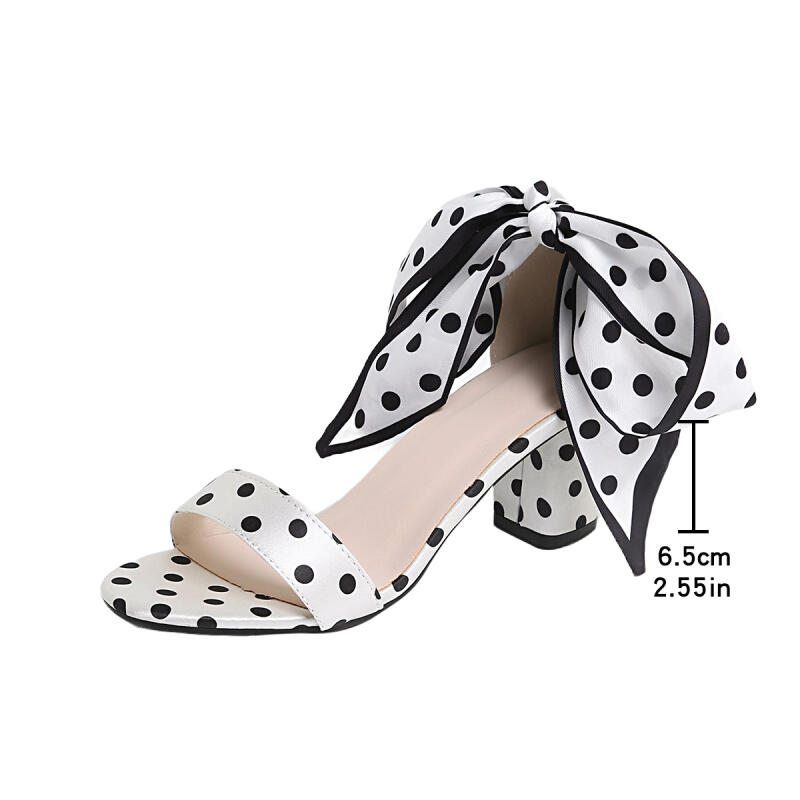 Vintage zwart-witte polkadot e - Vintage Fashion Dress recensie en prijs