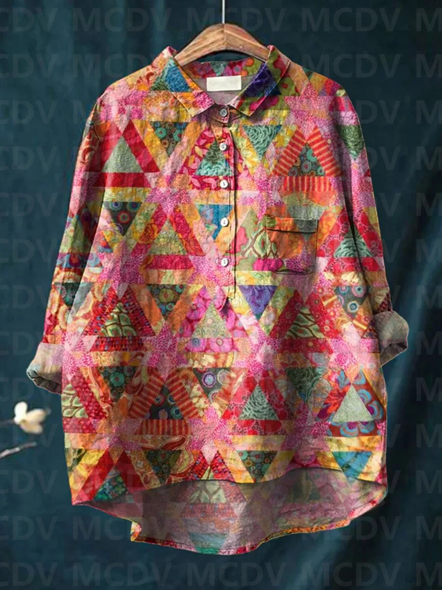 Dames vintage etnische bloemen - Printed Floral Shirt recensie en prijs